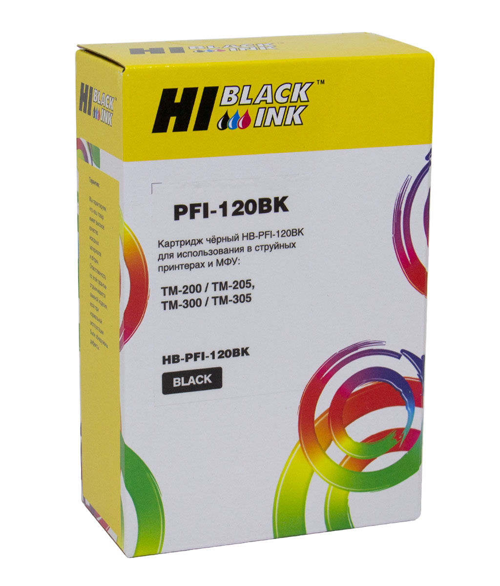 Картридж Hi-Black (HB-PFI-120BK) для Canon imagePROGRAF TM-200/ TM-205/ TM-300/ TM-305, чёрный
