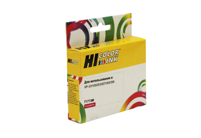 Картридж Hi-Black (HB-T1713) для Epson Expression Home XP-33/ XP-103/ XP-203/ XP-207/ XP-306/ XP-406, пурпурный
