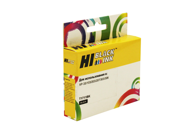 Картридж Hi-Black (HB-T1711) для Epson Expression Home XP-33/ XP-103/ XP-203/ XP-207/ XP-306/ XP-406, чёрный