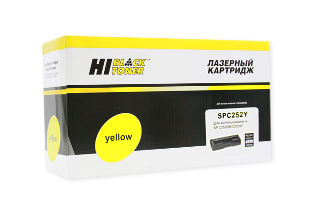 Тонер-картридж Hi-Black (HB-SP-C252Y) для Ricoh Aficio SP C252DN/ C252SF/ C262DNw, жёлтый (6000 стр.)