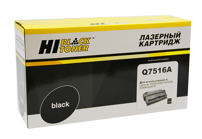 Картридж лазерный Hi-Black (HB-Q7516A) для HP LJ 5200, чёрный (12000 стр.)