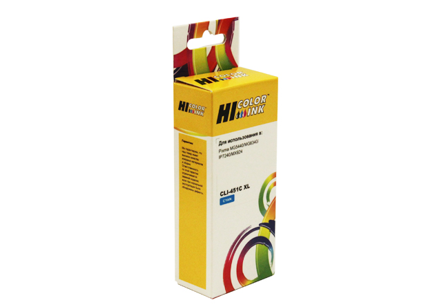 Картридж Hi-Black (HB-CLI-451C-XL) для Canon PIXMA iP7240/ MG6340/ MG5440, голубой