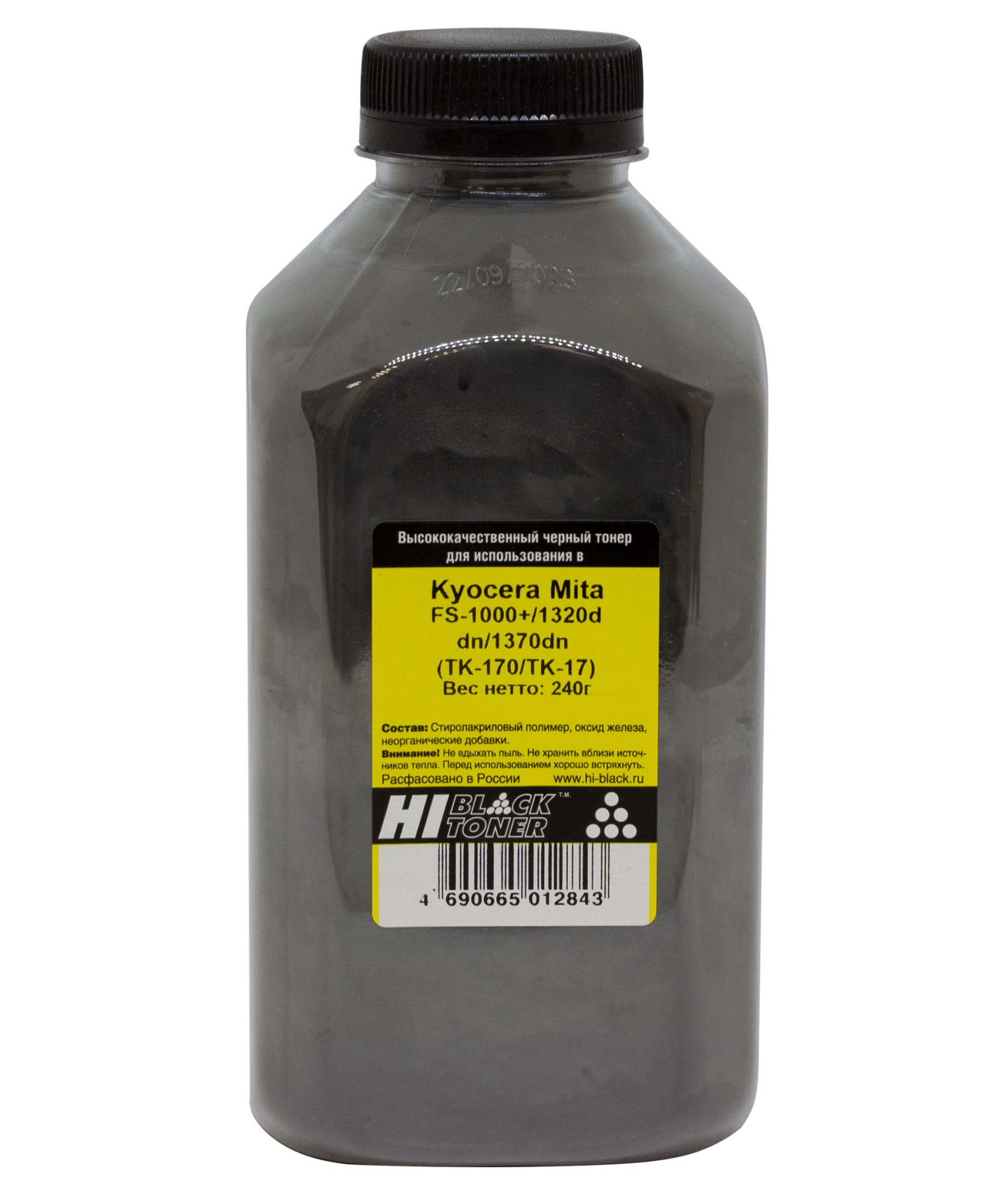 Тонер Hi-Black (TK-170/ TK-17) для Kyocera FS-1000+/ 1320d/ 1370dn, чёрный (240 гр.)