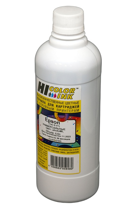 Чернила универсальные Hi-Black для Epson, Тип E-V1, водные, светло-пурпурные (500 мл.)